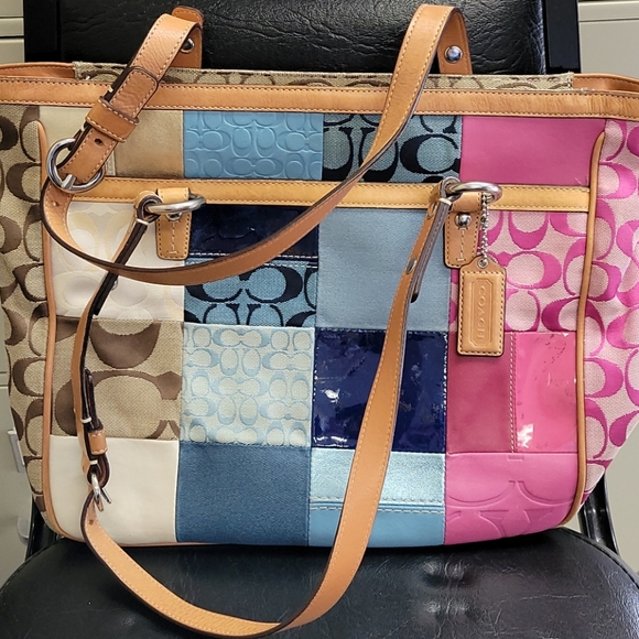 Coach Handbags - Coach Signature Patchwork Tote